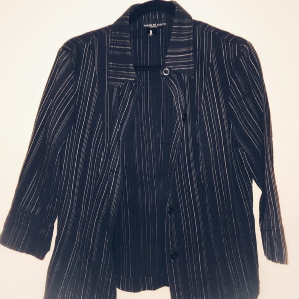 PEACE OF CLOTH // VINTAGE PINSTRIPE JACKET